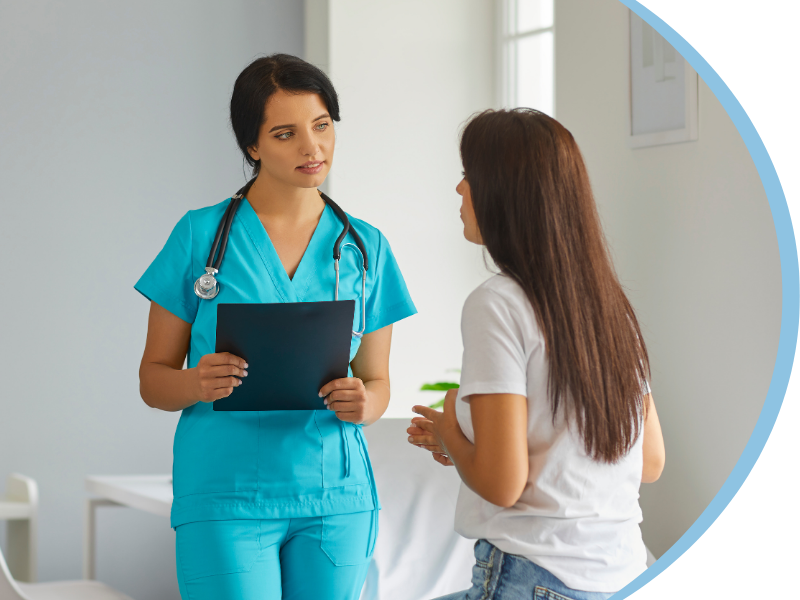 doctor and patient's talking