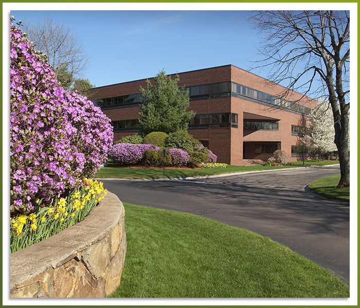 commercial building with nice landscaping