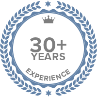 30+ Years Experience trust badge