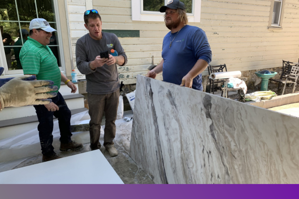 countertop installation. 