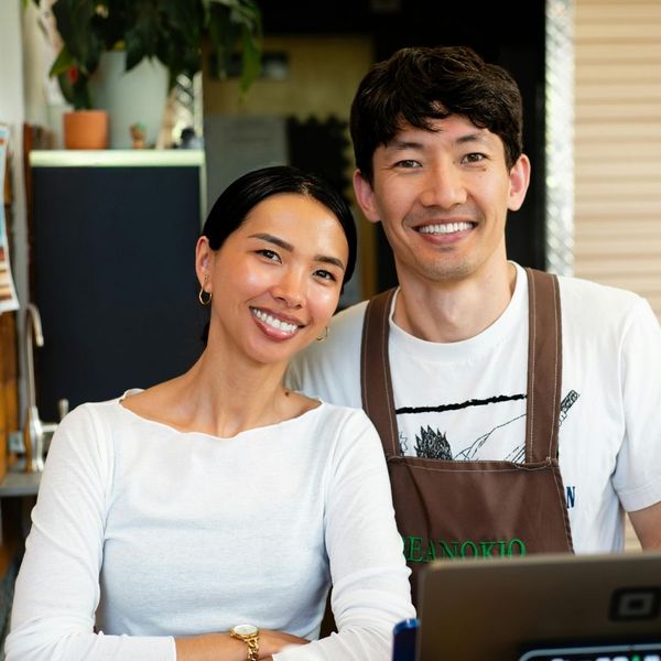 smiling business owners