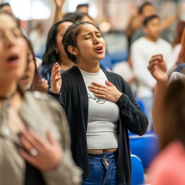 A woman worshipping the lord