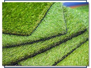 a stack of different artificial turf