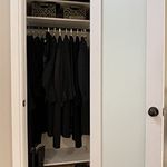 organized reach-in closet