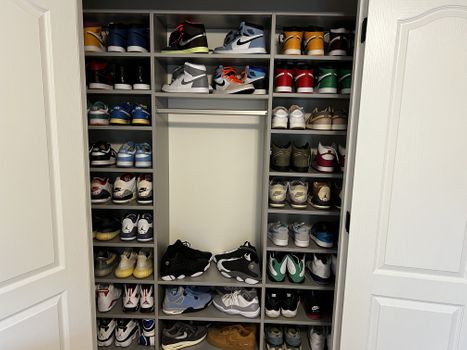 beautiful shoe closet
