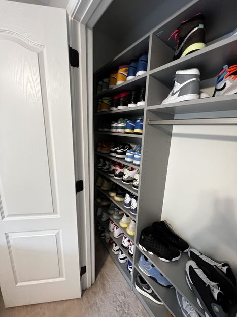 beautiful shoe closet