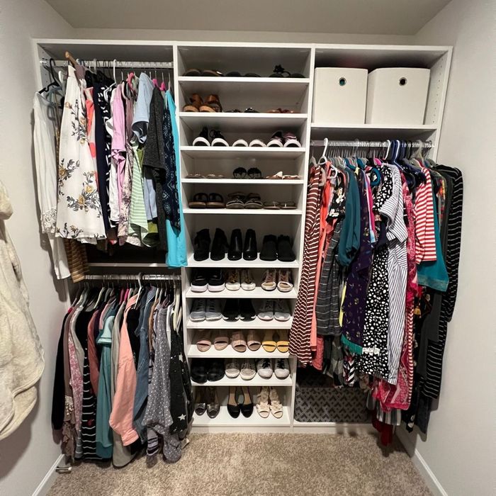 Organized closet space with custom closet from Clozetivity of Charlotte