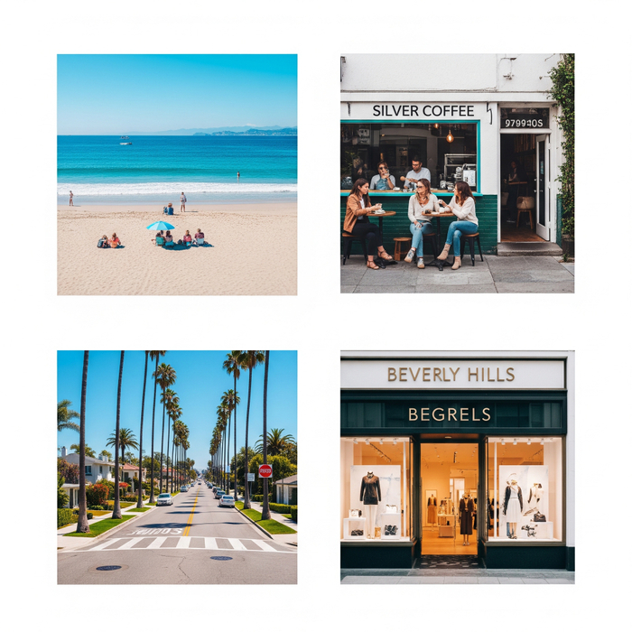 A four-quadrant collage showcasing the diverse neighborhoods and lifestyles of Los Angeles. Commonly asked Questions when Buying a Home in Los Angeles1.jpeg
