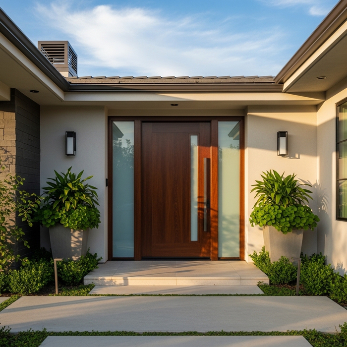 front door of a nice LA home
