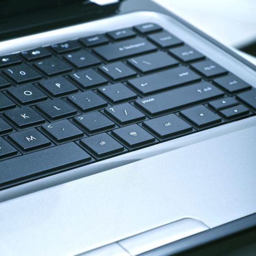closeup of laptop computer