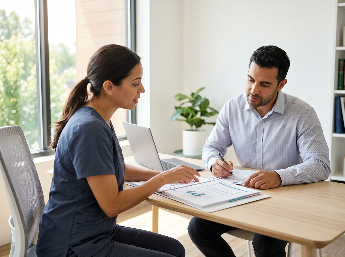 Healthcare Professional Consulting with a Client