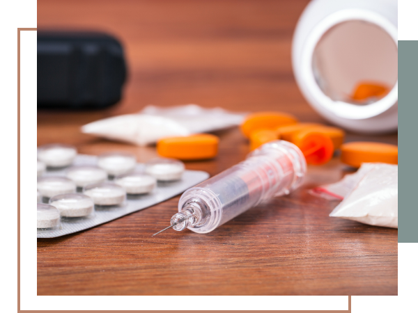 various drugs on a table