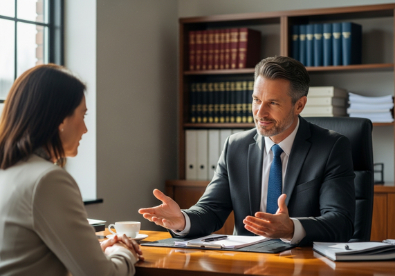 Business Meeting at Law Office