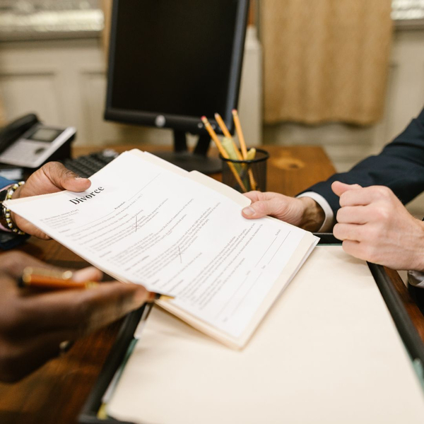 Divorce paperwork. Divorce paperwork.