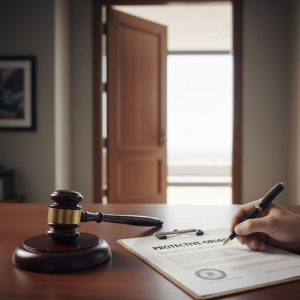 protective order on a table