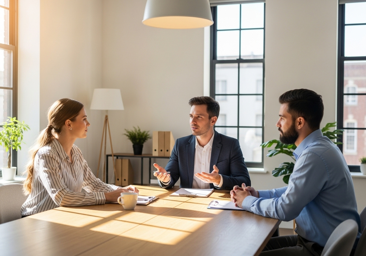Group Meeting in Bright Office