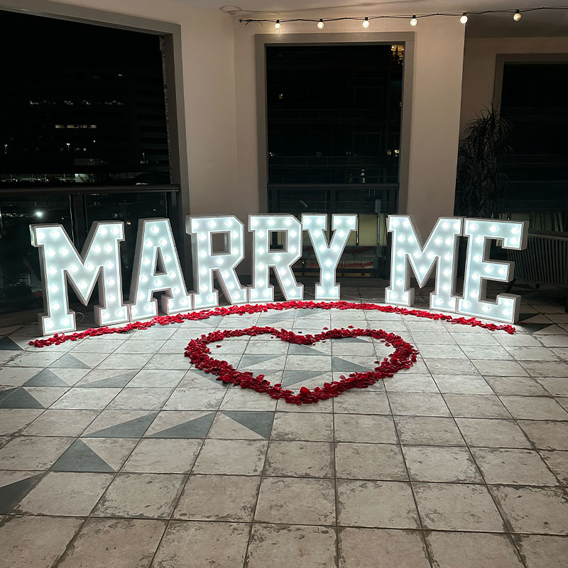 marry me marquee signs