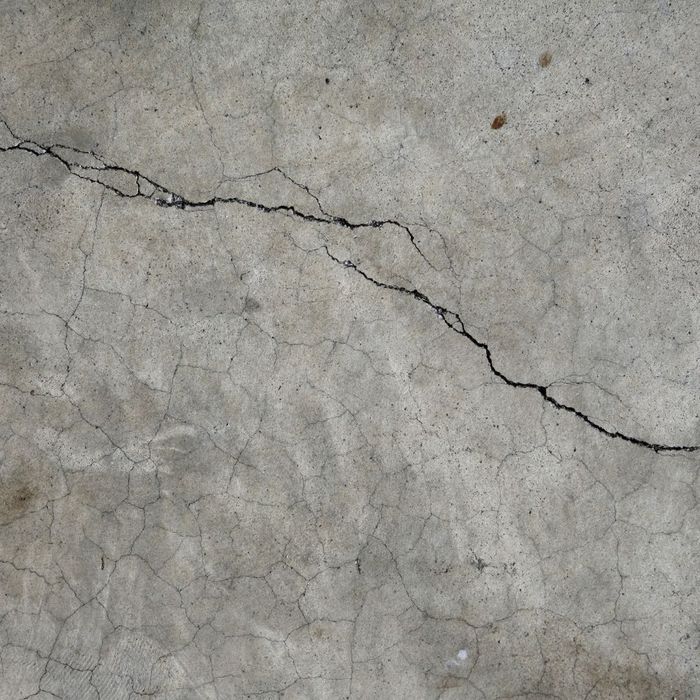 cracked cement