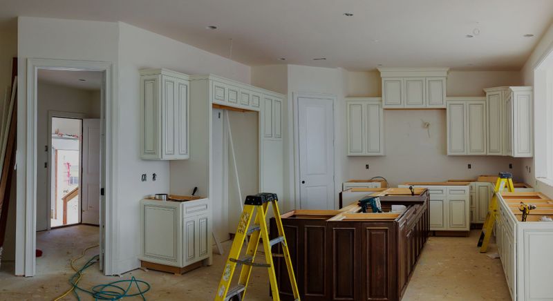 kitchen in the process of being remodeled