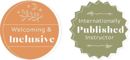 Badges: welcoming & Inclusive, Internationally Published Instructor