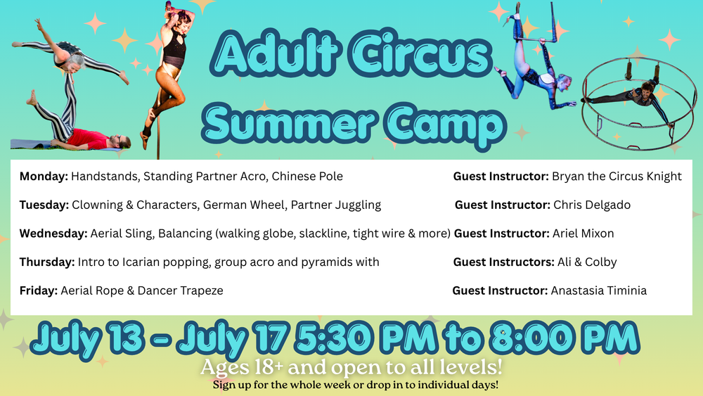 Sign up for Adult Summer Camp Today! 
