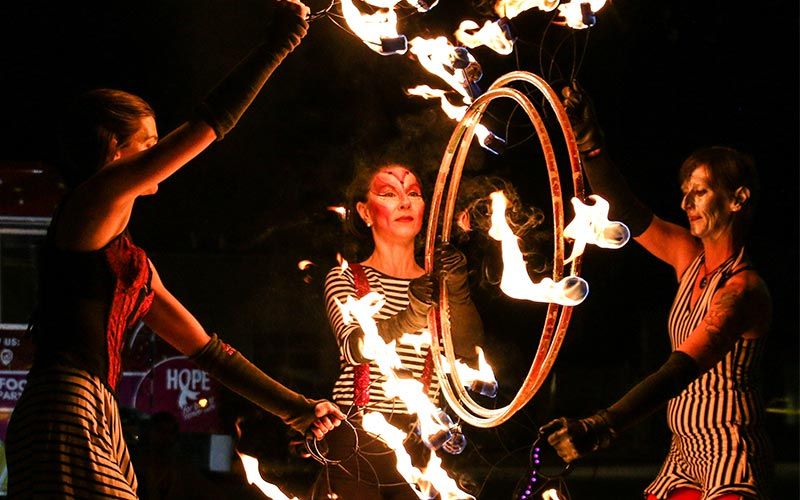 Fire dancing