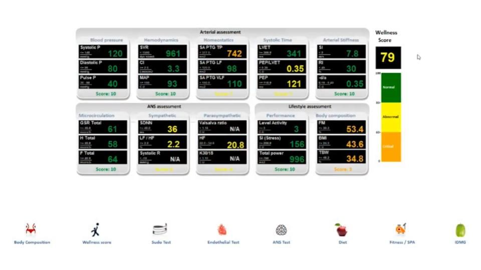 photo of Menla Scan output