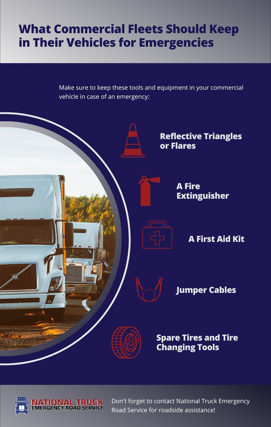  Infographic - What Commercial Vehicles Should Keep in Their Vehicles for Emergencies
