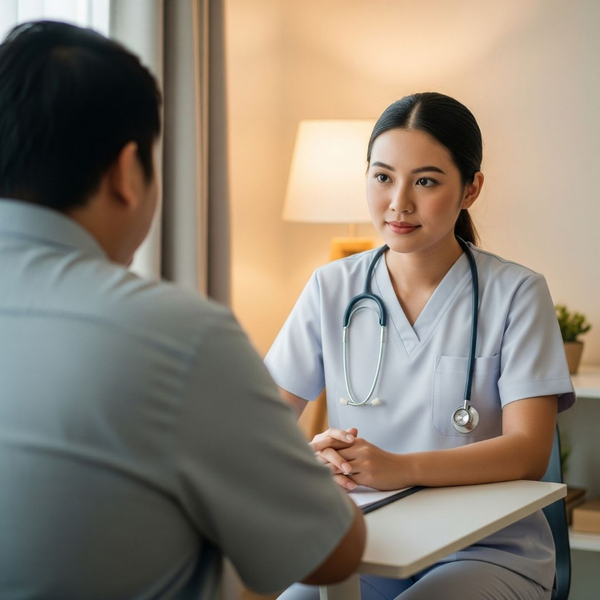 healthcare provider listening attentively to a patient healthcare provider listening attentively to a patient