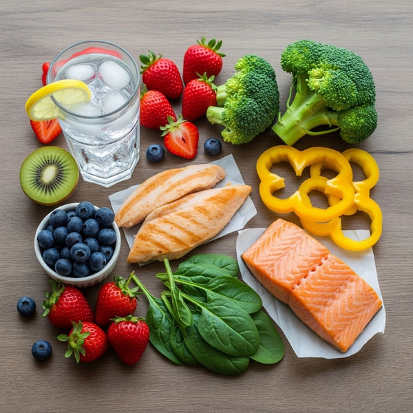 healthy foods like fruits, vegetables, and lean protein healthy foods like fruits, vegetables, and lean protein