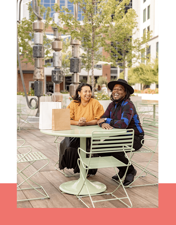 A Man and Woman Sitting at a Table