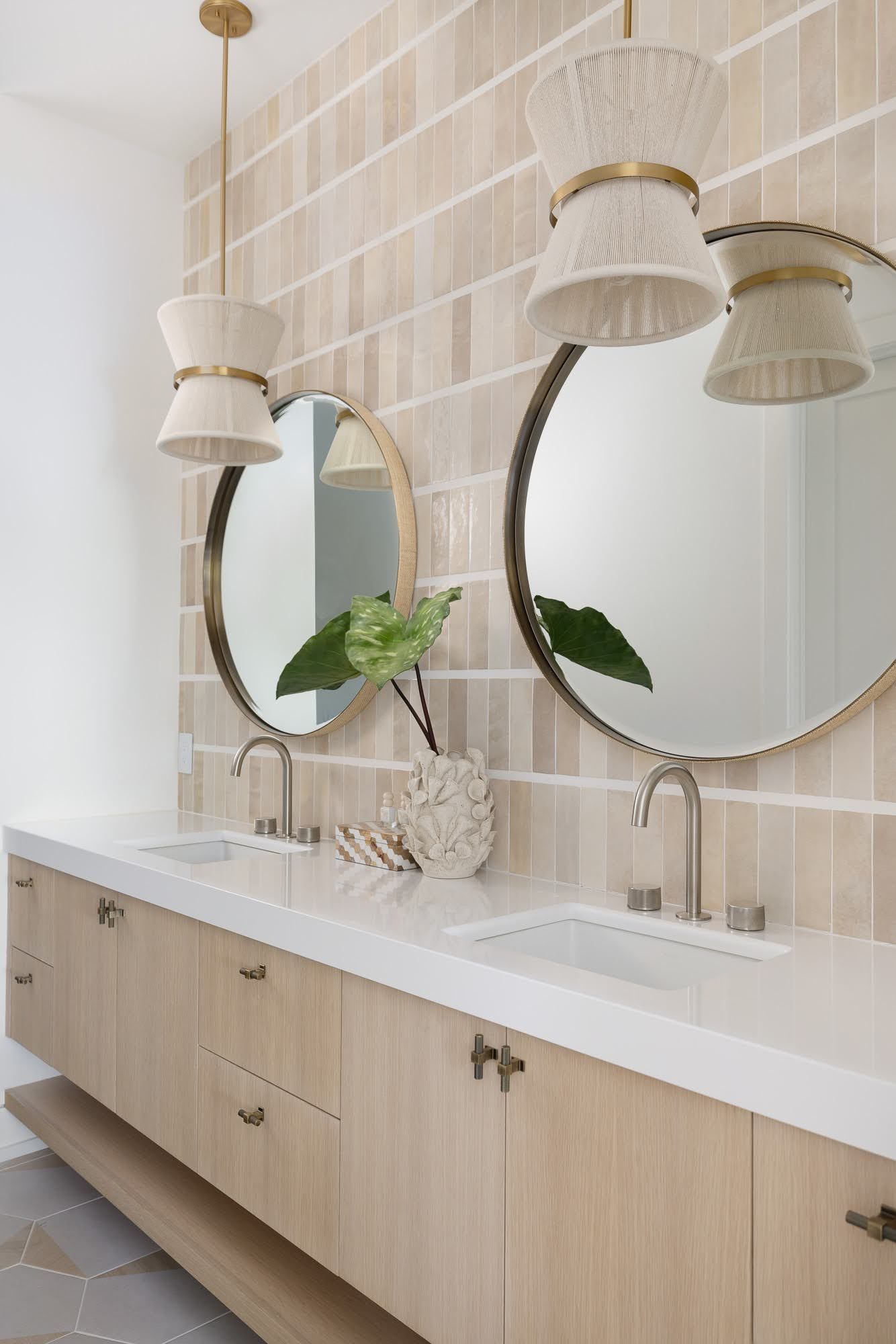 modern double sink bathroom