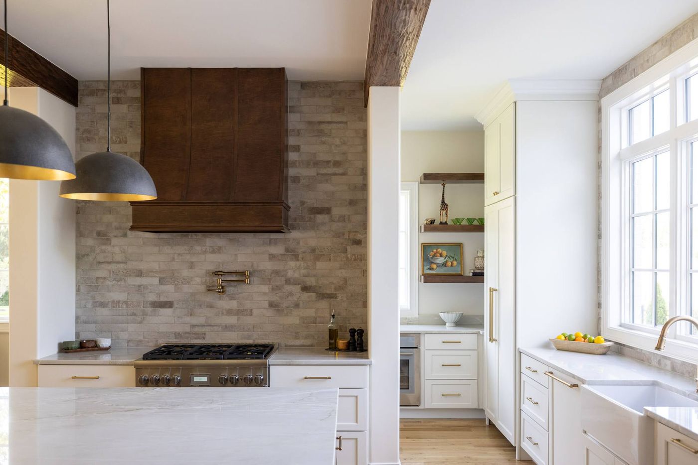 modern kitchen sink and cooktop