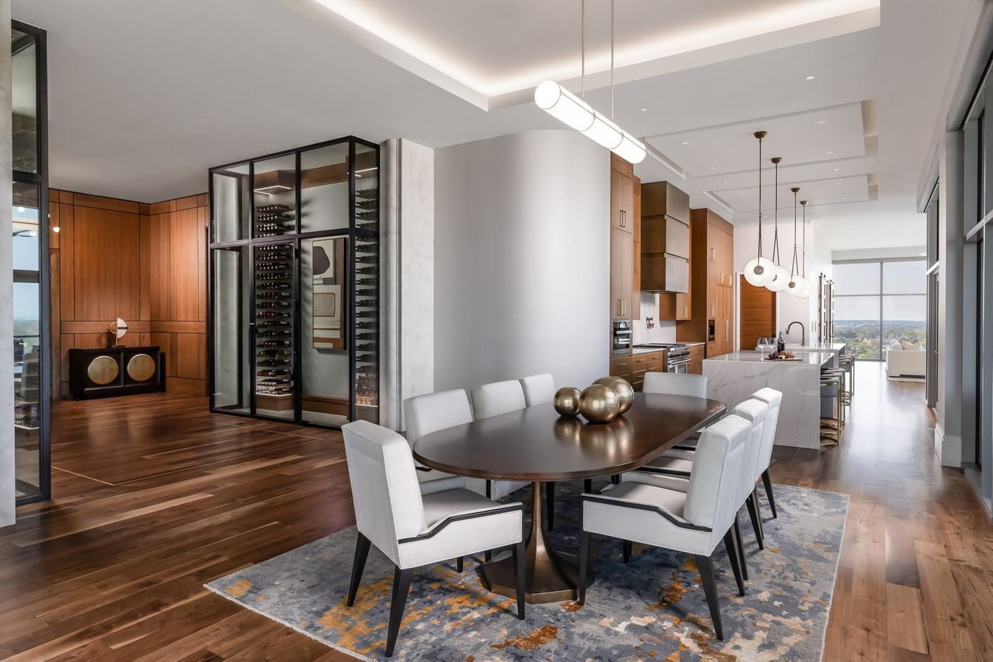 Modern Upstate Penthouse dining area 