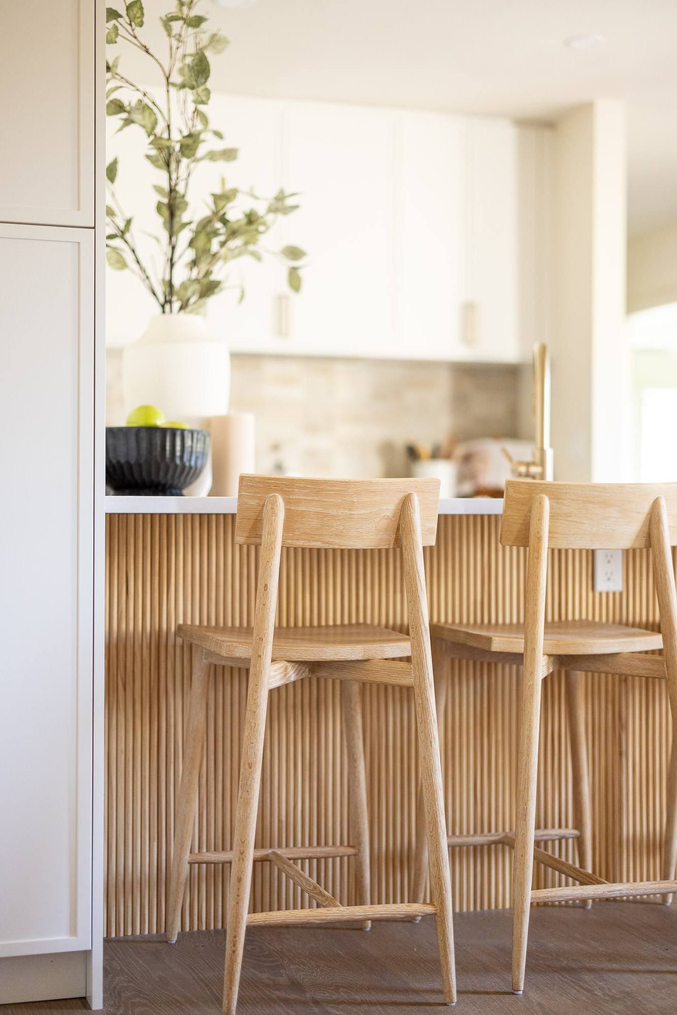 natural wooden barstools 