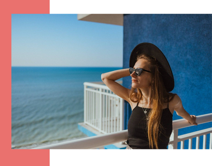 woman on balcony 