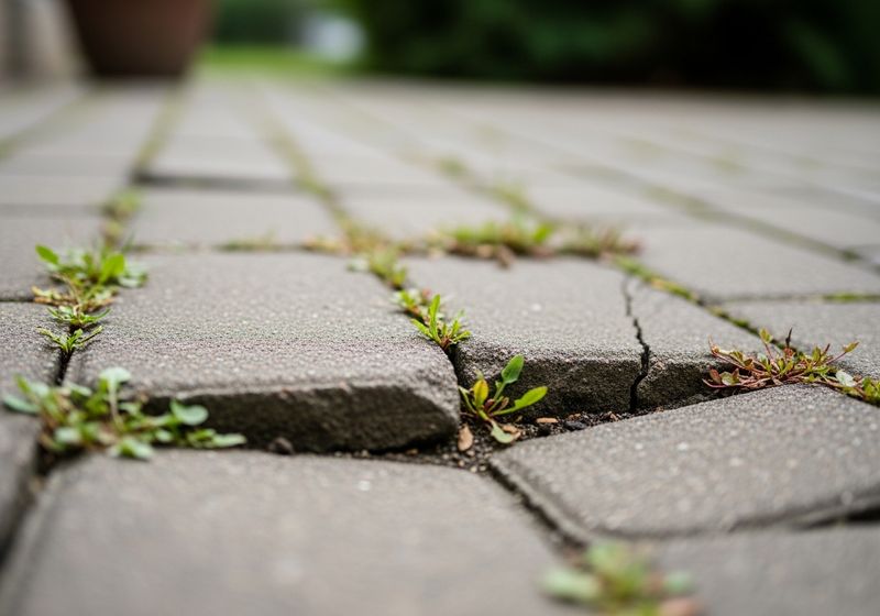 Weeds Growing Between Pavers