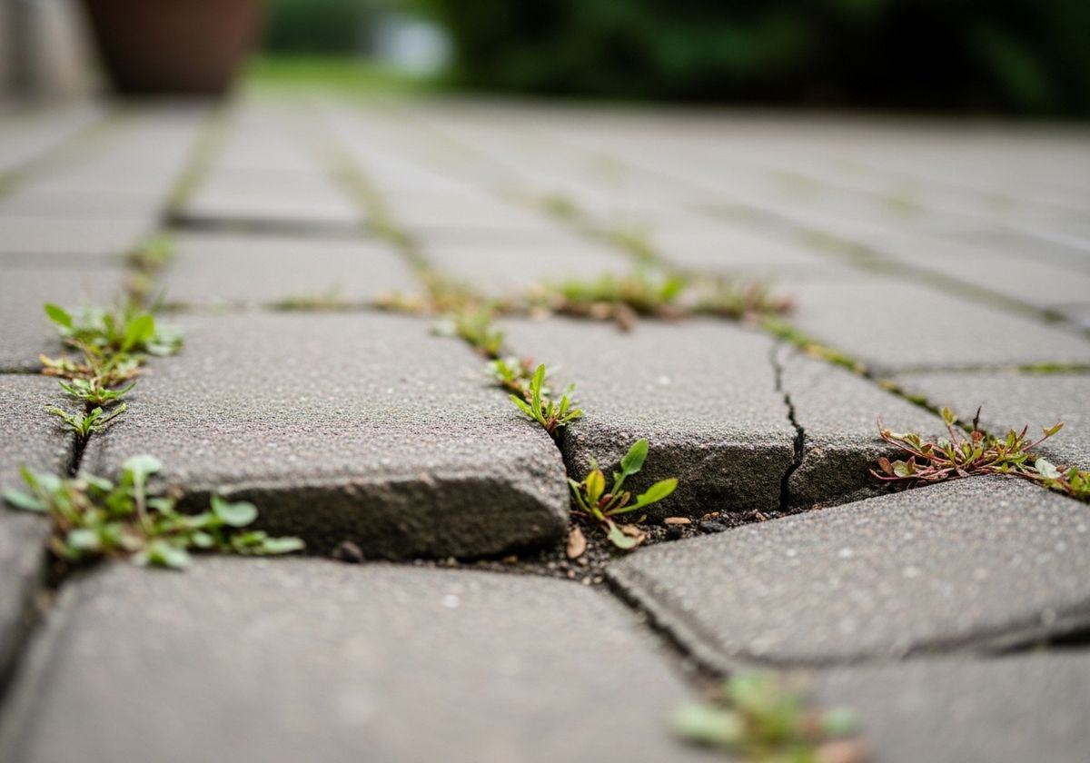Weeds Growing Between Pavers