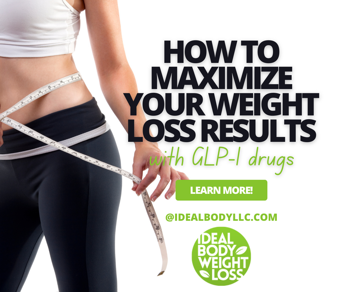 Ideal Body Weight Loss article about best weight loss results with GLP-1 drugs and Ideal Protein Protocol