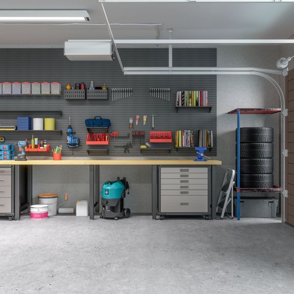 well-organized garage