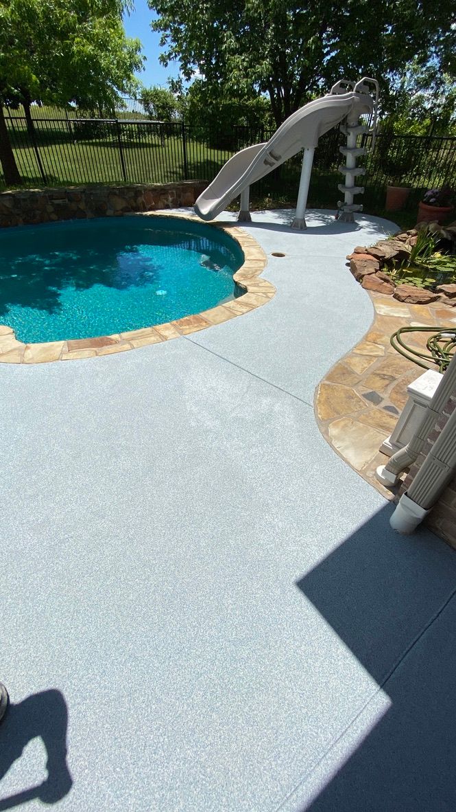 Aggregate pool sale deck resurfacing