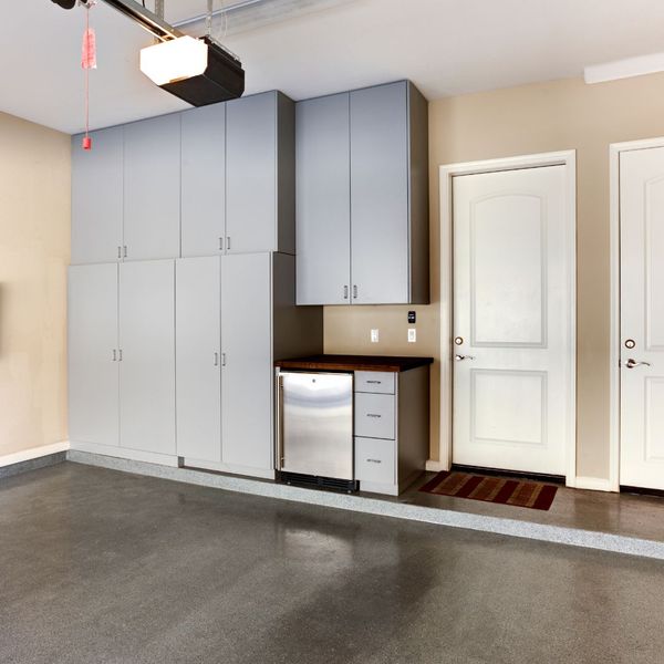 gray garage cabinets