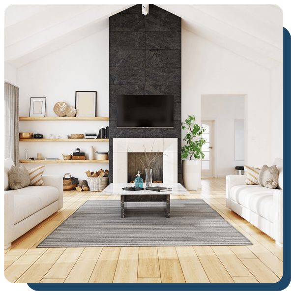 newly renovated living area