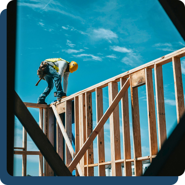 contractor working on framing