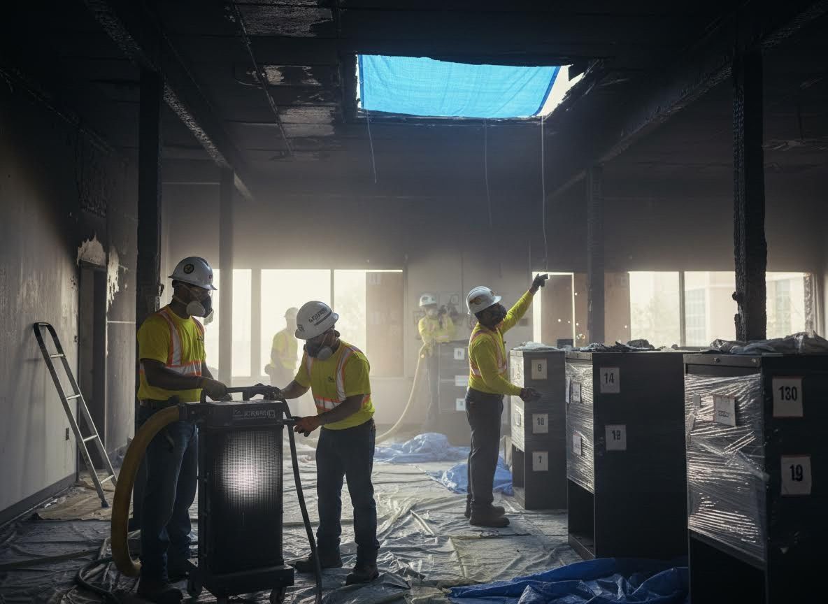 Fire Damage Restoration Crew