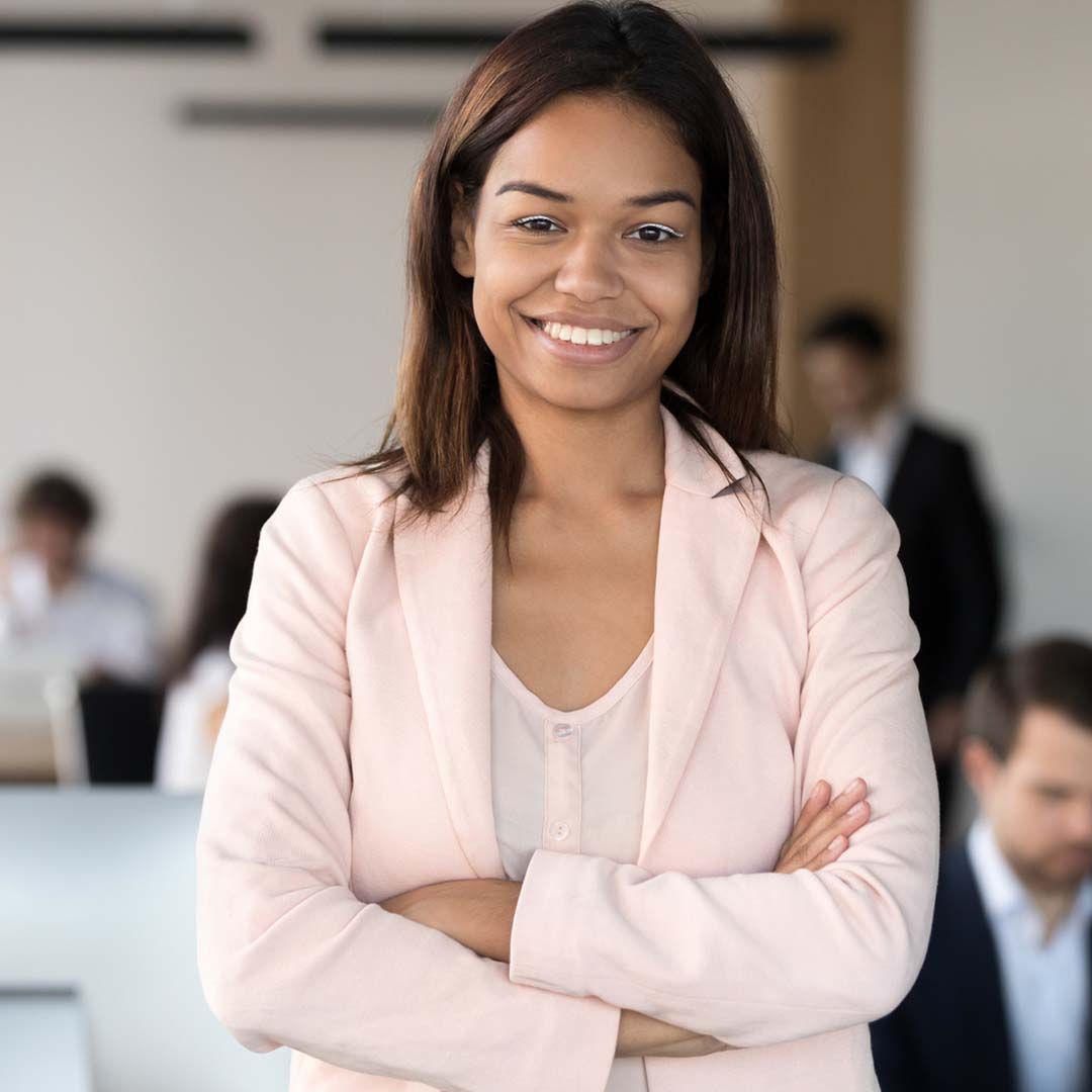 confident woman posing