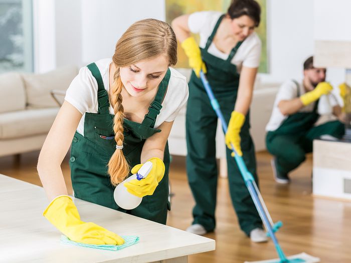 team of house cleaners