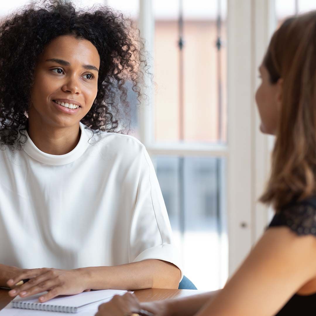 woman being interviewed for a job