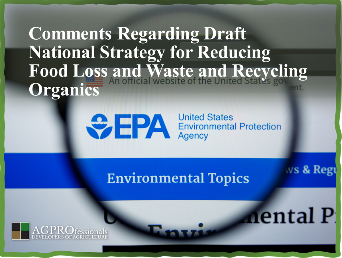 EPA - Draft National Strategy for Reducing Food Loss and Waste and Recycling Organics