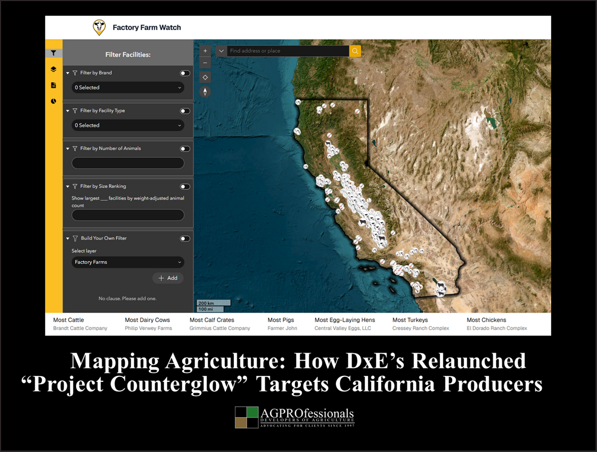 California Agriculture mapped by animal rights groups 